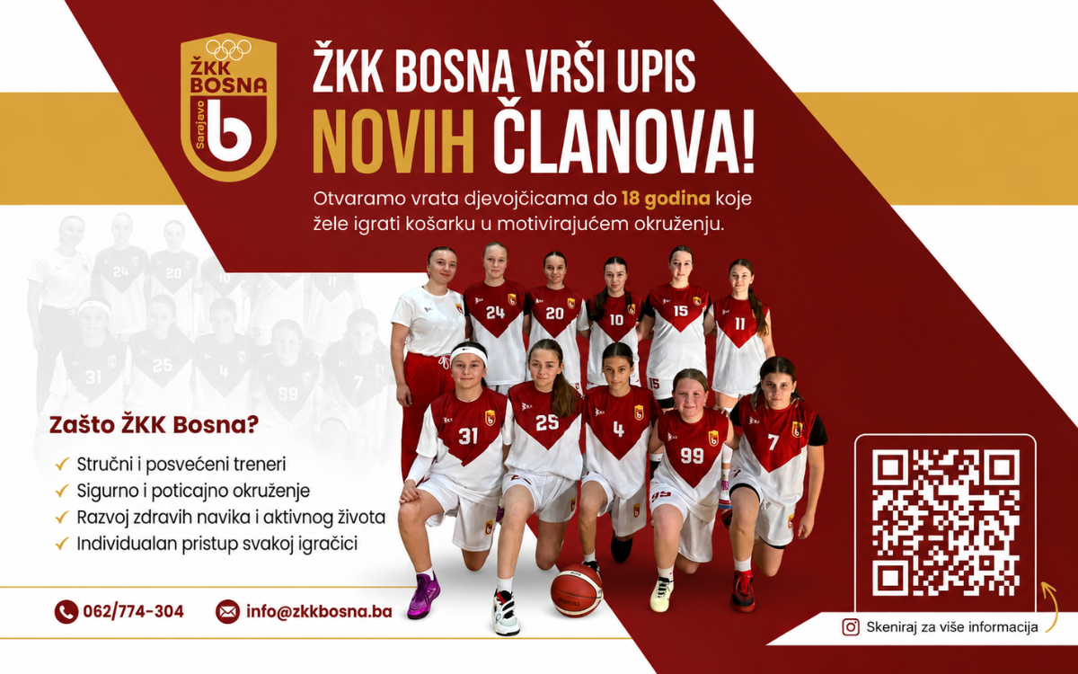 Upis novih članica ŽKK BOSNA